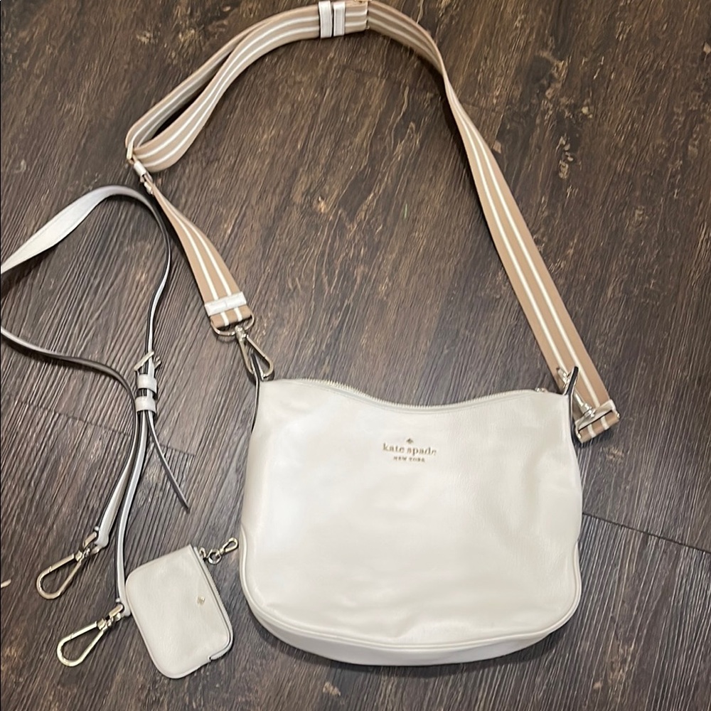 Kate Spade Cream Textured Crossbody Bag